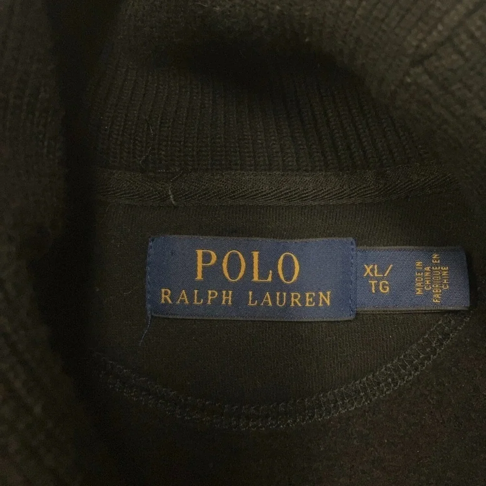 Polo Ralph Lauren Shawl Collar Downhill Racing Series Sweater Men's XL Black